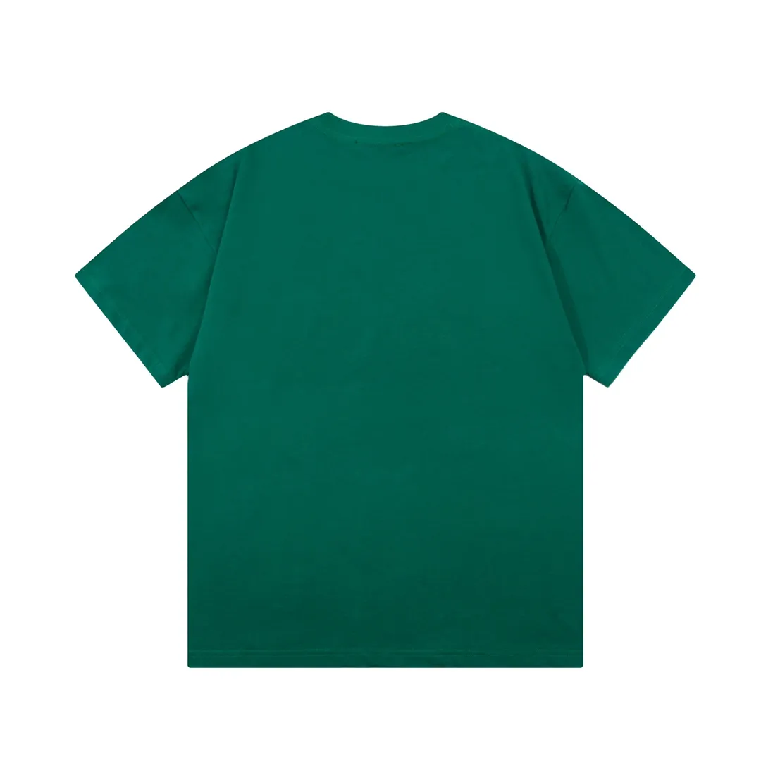 BALMAIN Simple small letter print Large Logo logo exquisitely upgraded, inspired by the 1980s Retro original fabric Official Same Style short-sleeved T-shirt Customized Ketong vat-dyed fabric Very comfortable to the touch Latest brick cabinet synchronization for spring and summer Fashionable and individual Super Versatile good-looking Very suitable for both men and women A must-have style Hang tag Collar label Washed wheat Complete with three labels Color: Green Size: XS~L